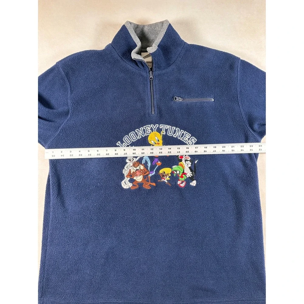 Vintage 2000 Looney Tunes Fleece L Warner Bros Studio Store Embroidered Y2K